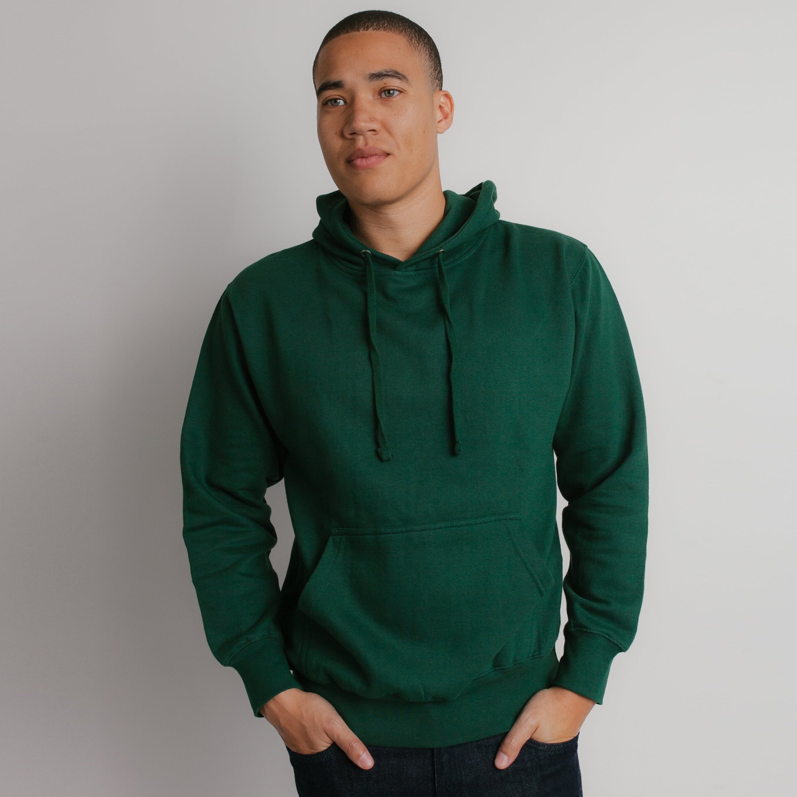 Forest green hoodie online men