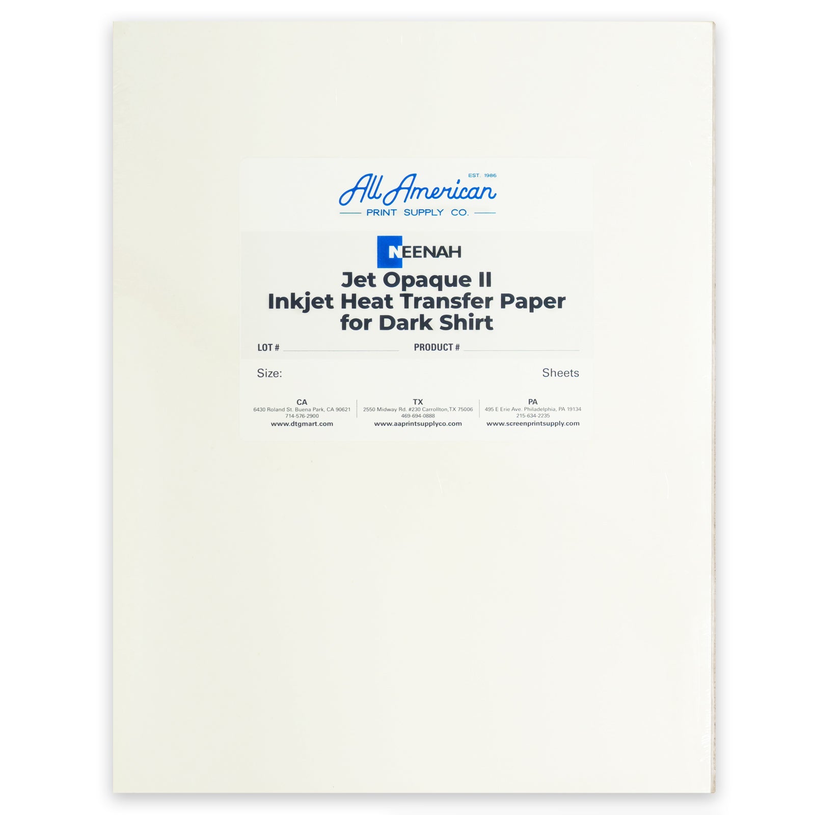 Inkjet heat transfer iron on paper Dark color fabric 12 X 17 A3 - 20  sheets