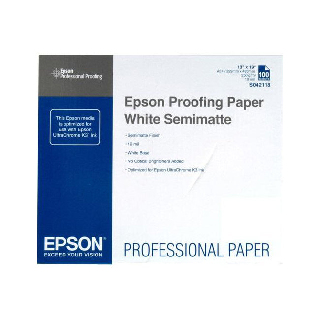 Epson Proofing Paper White Semimatte 13x19 100 sheet box - Epson