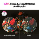 xTool Selected Apparel Printer Powder allows more consistent vibrancy with images compared to other DTF powders