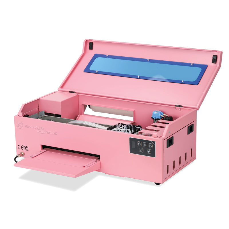 Prestige A4 DTF Printer pink open view.