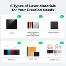 6 different types of laser materials