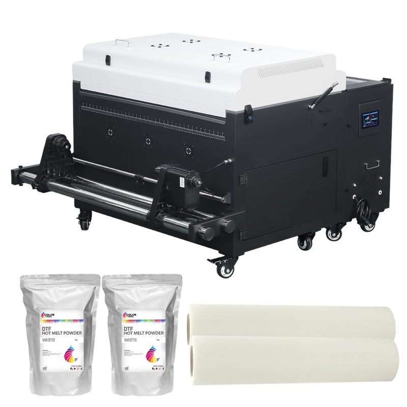 Dtf Station Miro 36 shaker and dryer, built for the Epson G6070. This product comes with DTF Hot melt powder and Quick Glide DTF Film.   