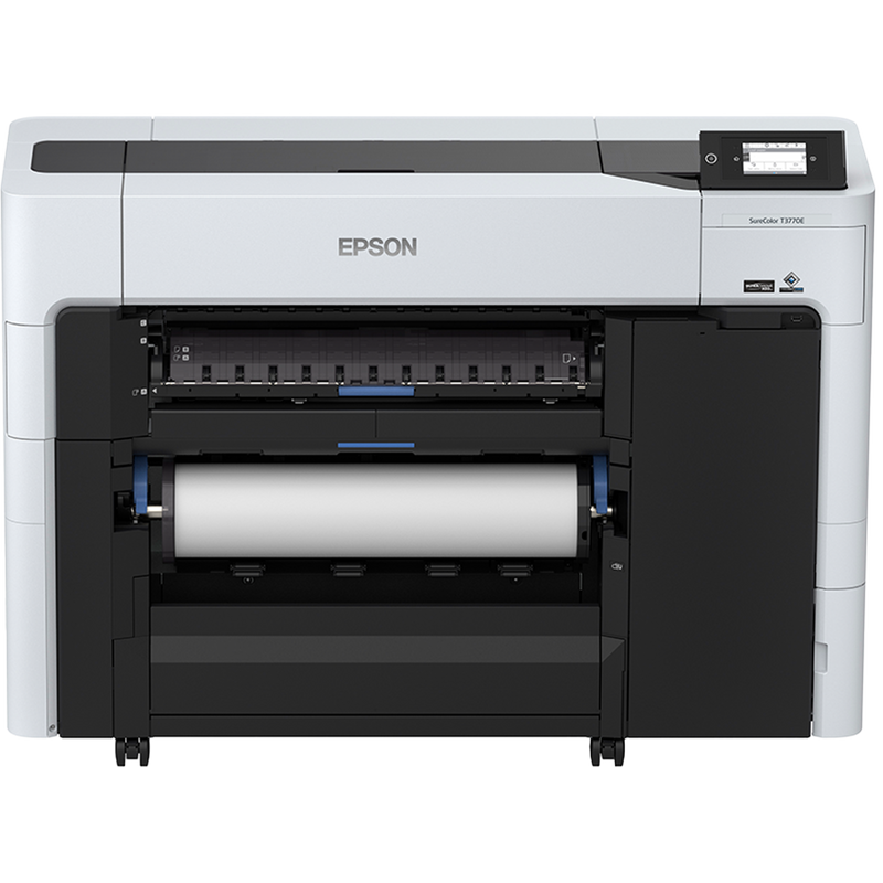 Front facing no print image of the Epson SureColor T3770E 24” Wide Single-Roll Printer.