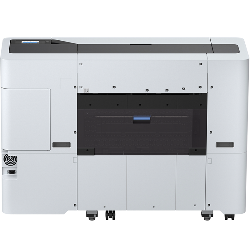 Rear facing image of the Epson SureColor T3770E 24” Wide Single-Roll Printer.