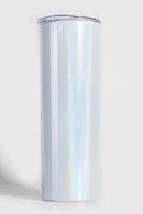 Color Prime 20oz Skinny Tumbler - Rainbow Sparkle White (2 Lids & 1 Straw)