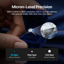 With a 0.001m vector resolution, the F2 Ultra UV captures ultra-precise details, 100x finer than other lasers