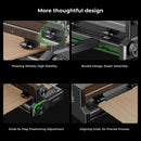 xTool Automatic Conveyor Feeder consists of a thoughtful design, by including pressing wheels with high stability, buckle design with easy assembly, and a knob for easy positioning and adjustment.