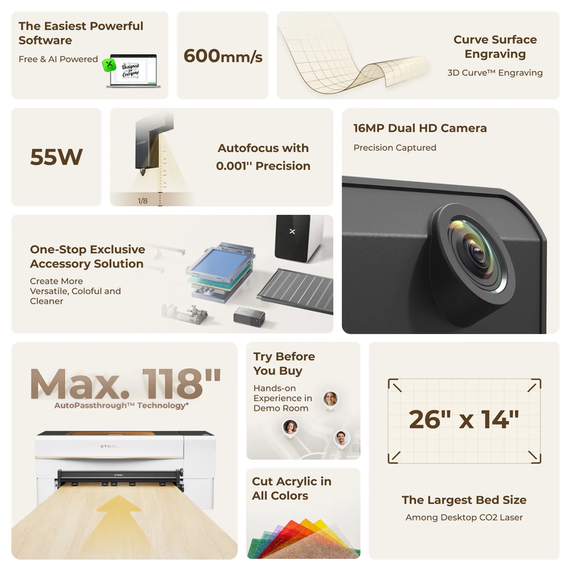 xTool P2 Laser Cutter (White)