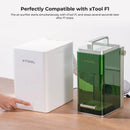 The air purifier starts simultaneously with xTool F1, and stops several seconds later after F1 stops
