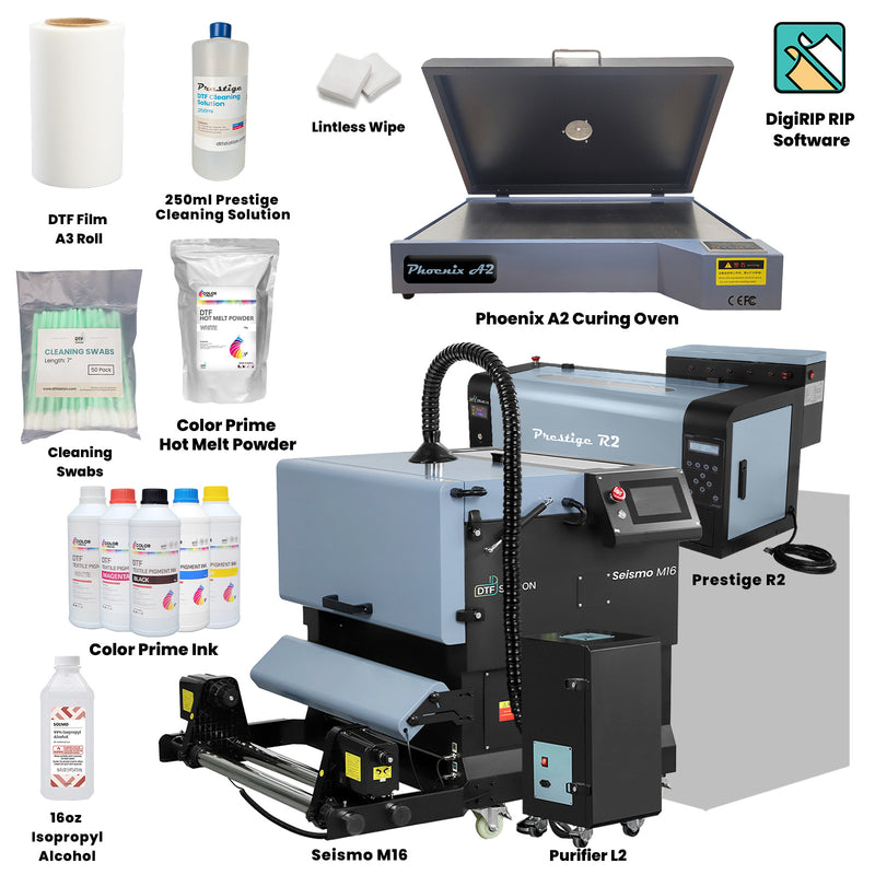 Commercial DTF Printer: Advanced Shaker & Dryer System