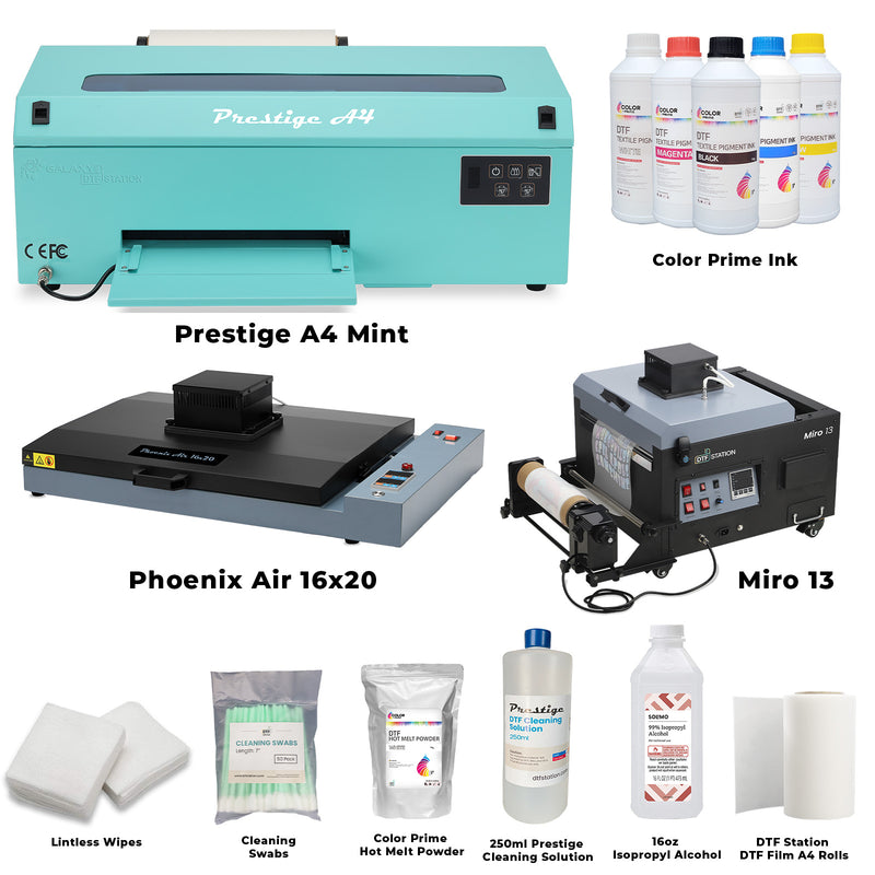 Prestige A4 Shaker and Oven Bundle best direct to film with Miro 13 Cyan