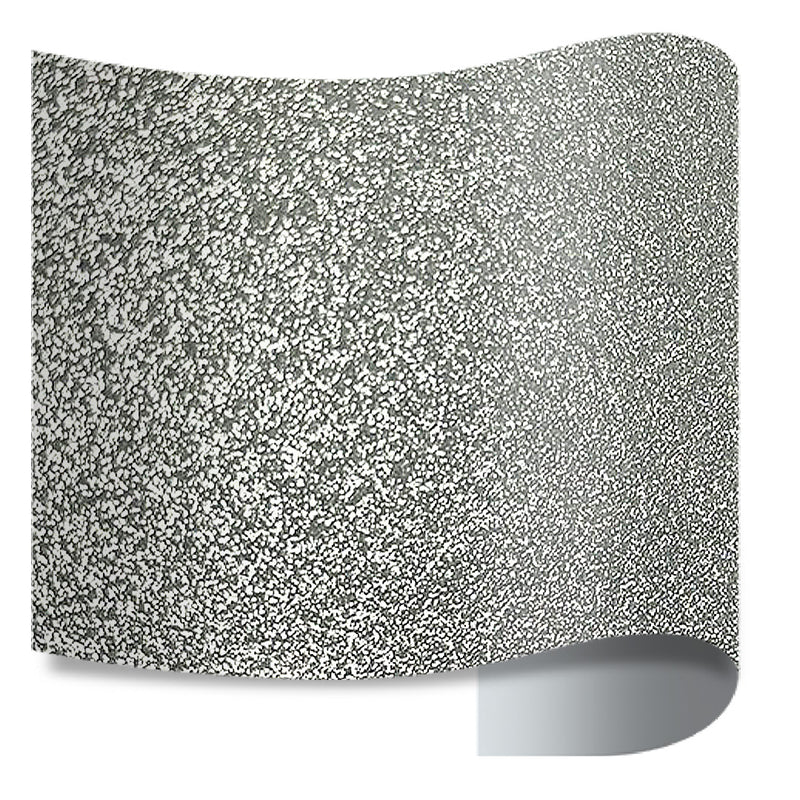 Prisma Glitter Puff PU Heat Transfer - 20" Width 25 Yard in the color Silver. 