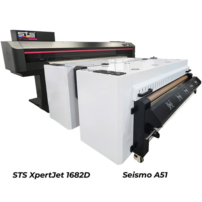 STS XpertJet 1682D DTF Printer & Seismo A51 DTF Powder Shaker Bundle