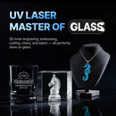 3D inner engraving, embossing, cutting, rotary, and batch - all perfectly done on glass
