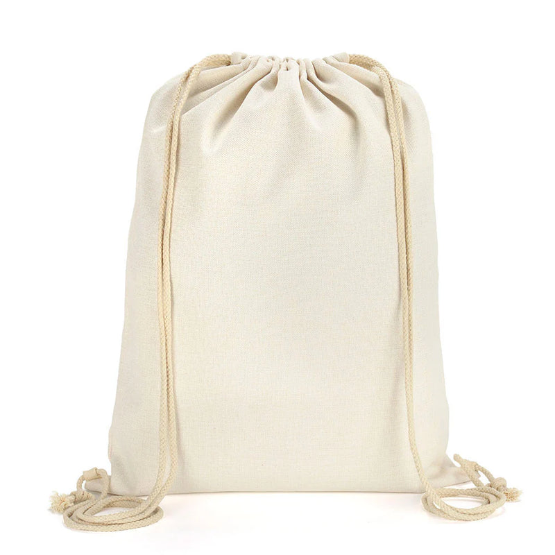 Color Prime Linen Drawstring Bag Blank