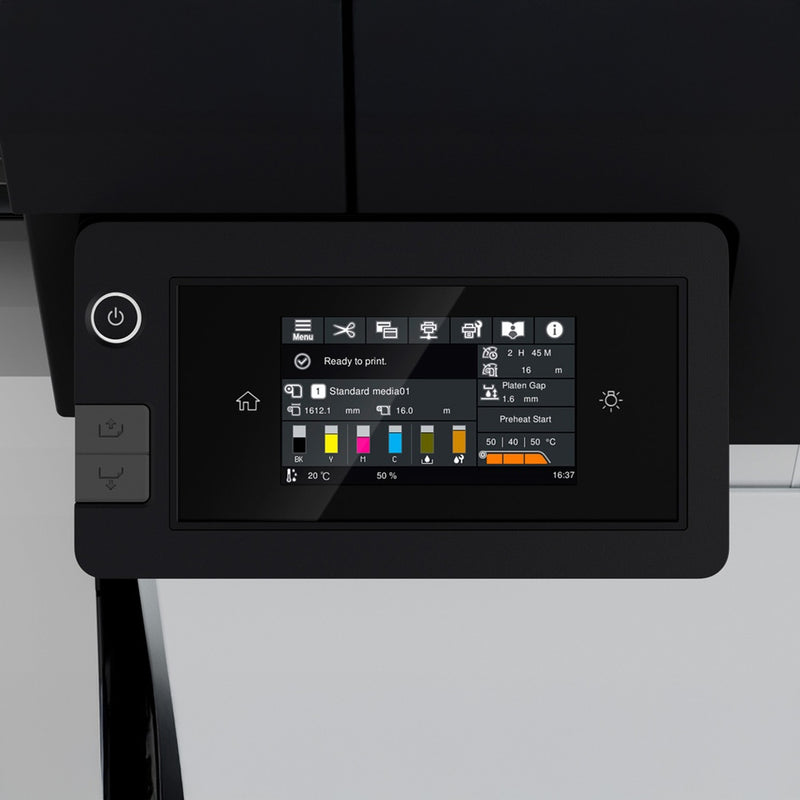 Touchscreen control panel of Epson SureColor 64-Inch S7170 Solvent Printer