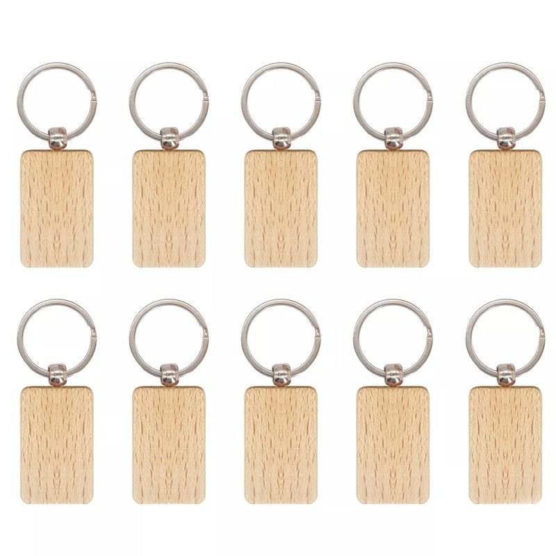 xTool Rounded Rectangle Wooden Keychain 10pcs