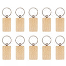 Rounded Rectangle Wooden Keychains