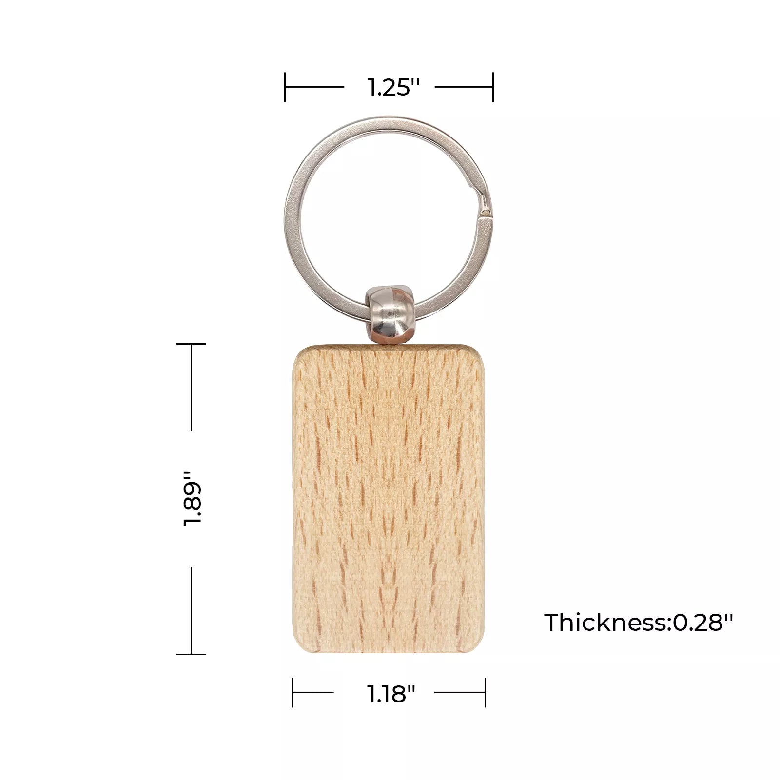 xTool Rounded Rectangle Wooden Keychain 10pcs