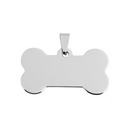 Silver Bone Dog Tag