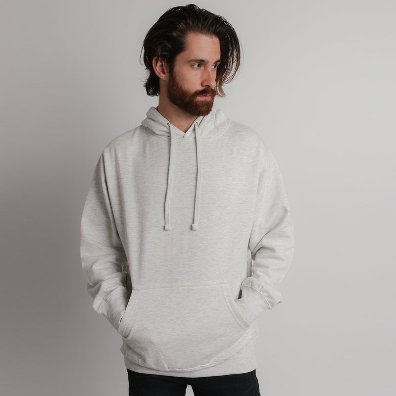 101 Adult Comfort Hoodie Oatmeal Heather Front View