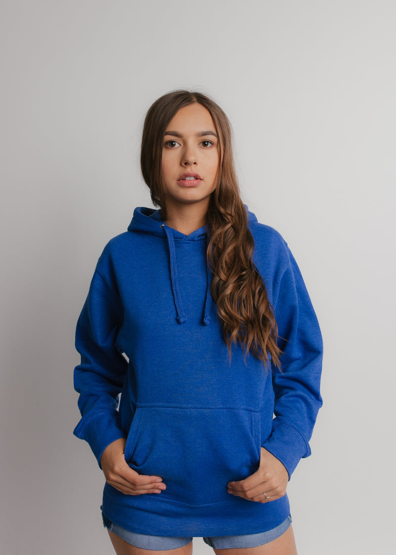 101 Adult Comfort Hoodie Royal Heather Front Full View