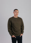 103 Adult Comfort Crew Sweatshirt Military Front Full View