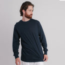 1401 Men Long Sleeve T Shirt Navy Front Full View