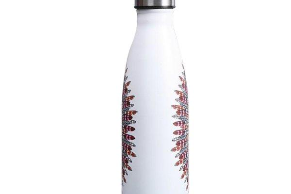 17OZ Stainless Steel Coke Shaped Bottle White Sample