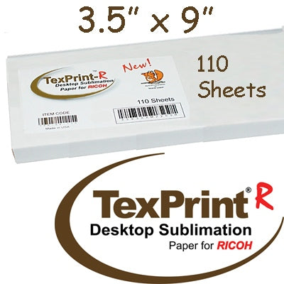 TexPrint R Sublimation Transfer Mug Sheet 120GSM, 500SHEETS 3.5" x 9"