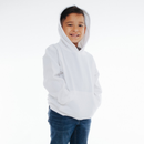 301 Youth Pullover Hoodie White Front View