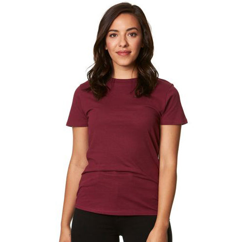 Smartex 4001 Women's Tru-Fit Burgundy T-Shirt