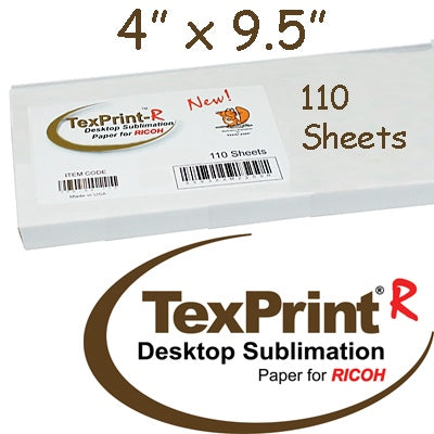 TexPrint R Sublimation Transfer Mug Sheet 120GSM, 500SHEETS 4" x 9.5"