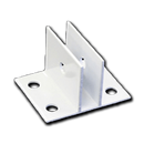 Aluminum Bracket Powder Coated White C-Style