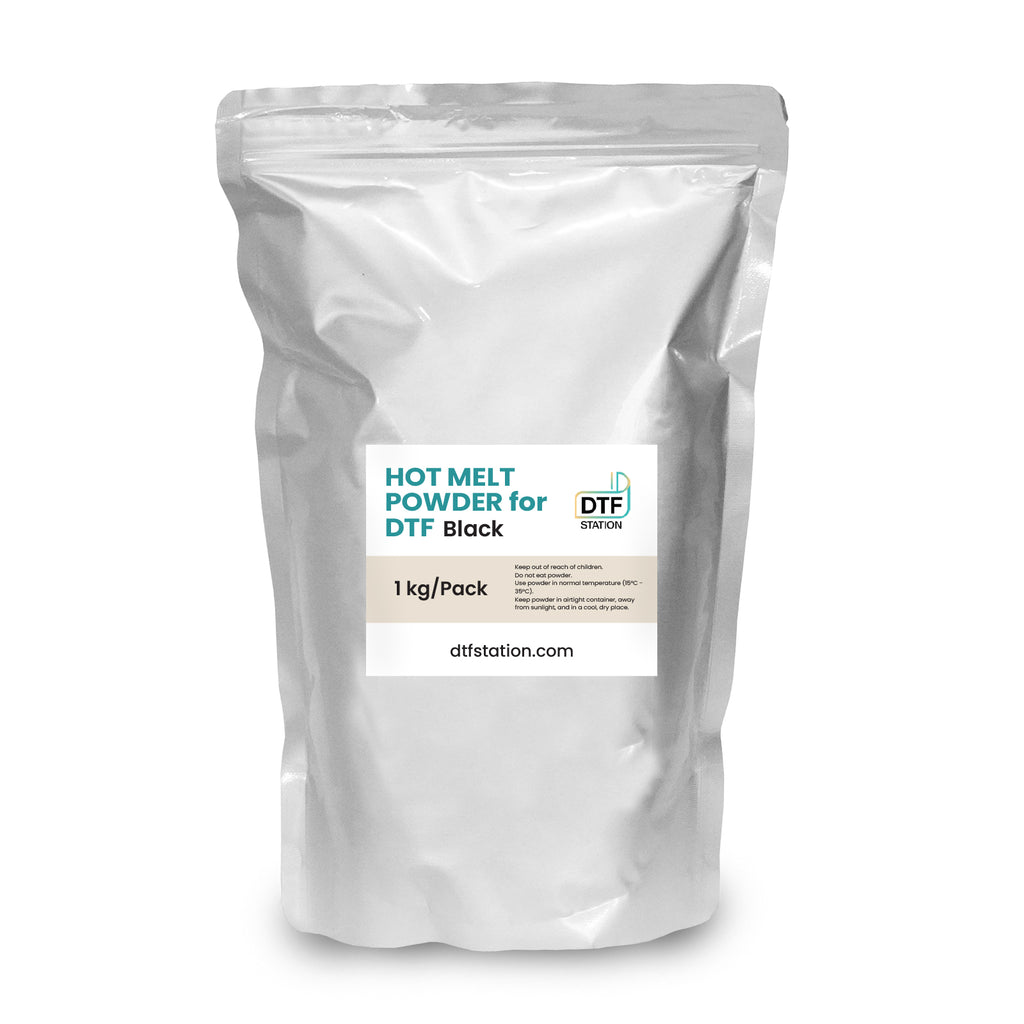 DTF Station Hot Melt Powder for Direct to Film - BLACK 1 KG pouch