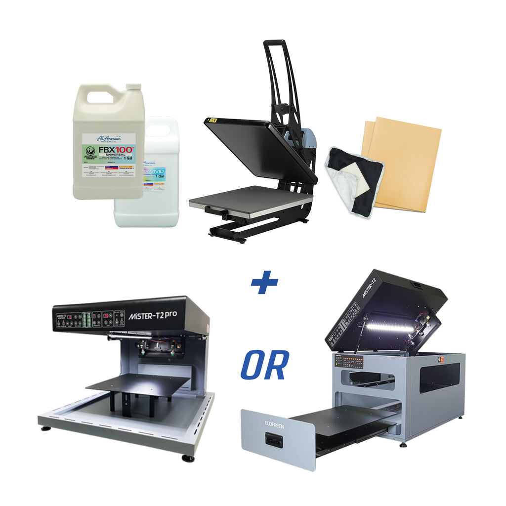 AA DTG Starter Kit With Auto Clam Heat Press
