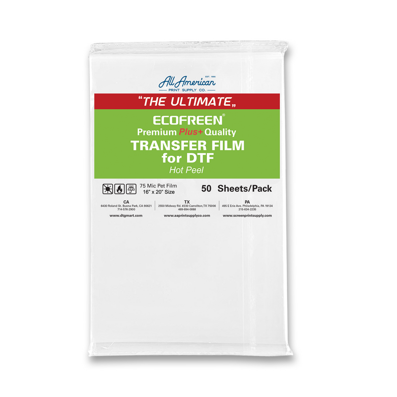 Discontinued - Ecofreen Transfer Film (Hot Peel) for Direct to Film - Sheets