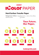 iColor Temporary Tattoo 2 Step Transfer and Adhesive Media Kit . Hard Surface Transfer Paper