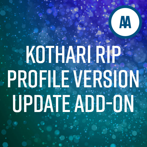 Kothari Rip Profile Version Update Add-On for F2100