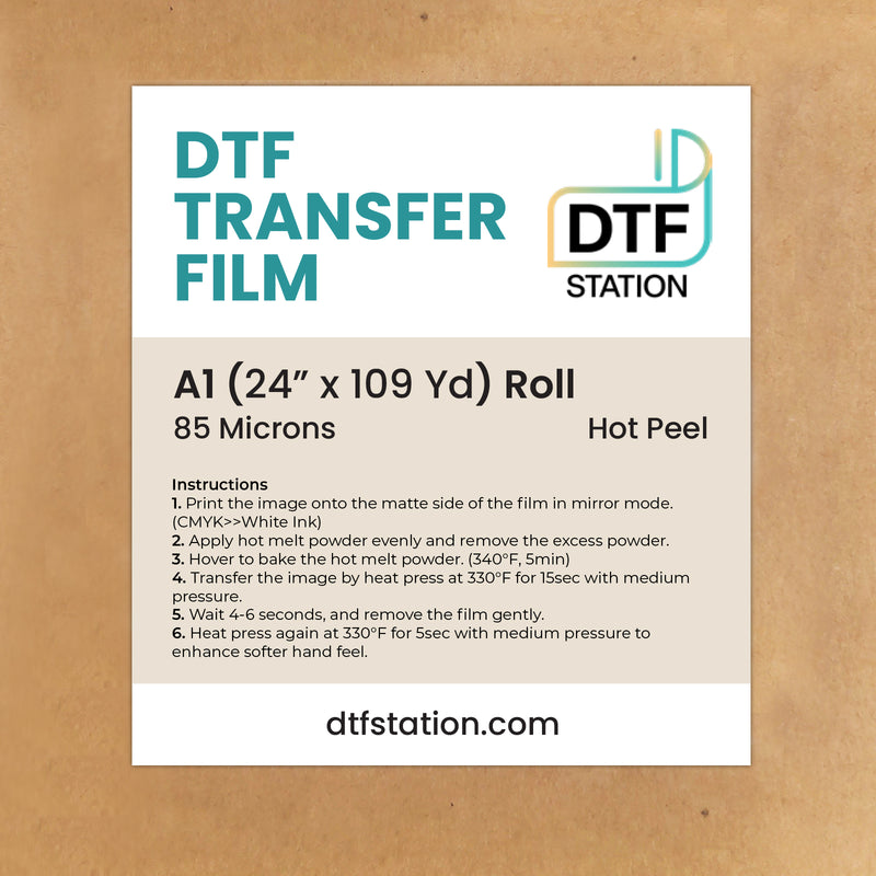 DTF Station Warm Peel  Film Rolls A1 zoomed in