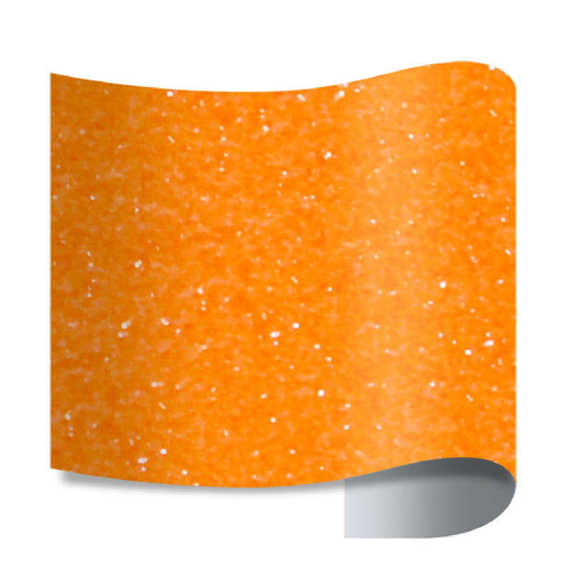 Neon Orange Glitter HTV  Bright Orange Glitter Vinyl