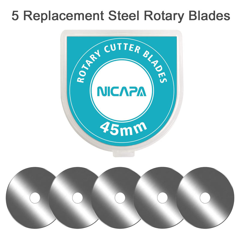 Nicapa Rotary Cutter 45mm Blades 5 PCS
