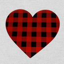 Prisma Pattern PU Heat Transfer Vinyl Heart Buffalo Design