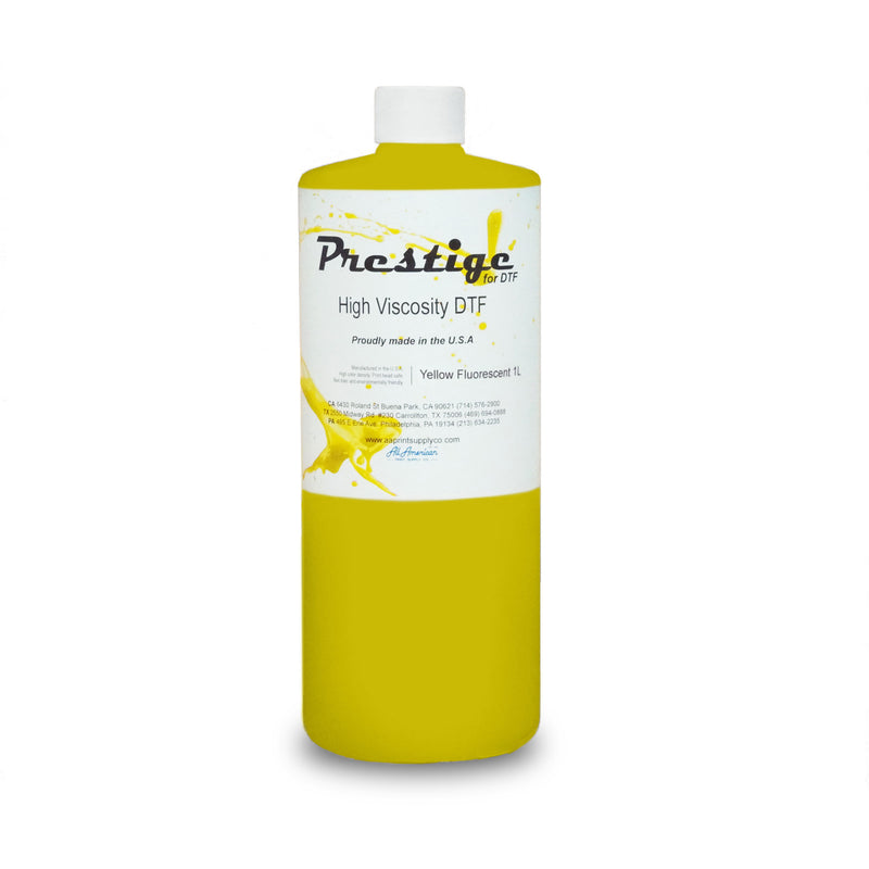 Prestige High Viscosity DTF Ink Yellow Fluorescent 1L