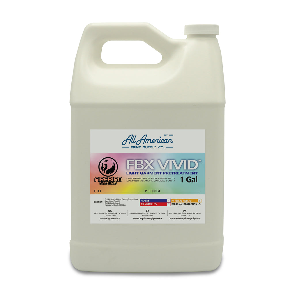 Firebird FBX-VIVID DTG Pretreatment for Light Garment 1Gal