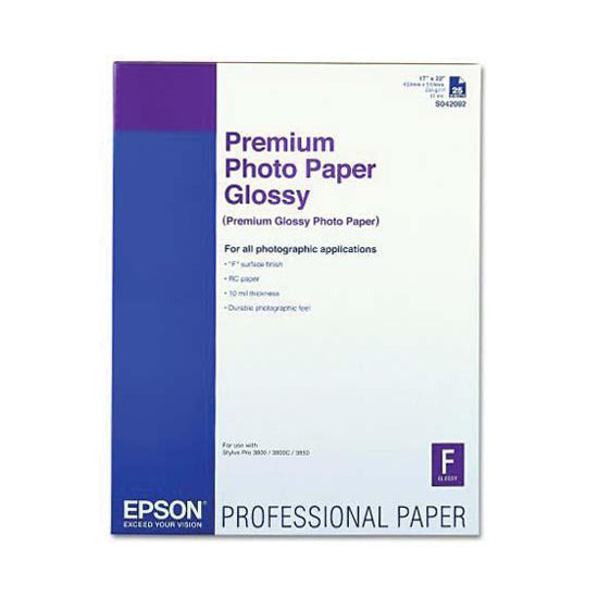 Epson Premium Glossy Photo Paper 17'' x 22'' - 25 Sheets