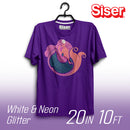 Siser White and Neon Glitter Heat Transfer Vinyl - 20" Width 10 FT