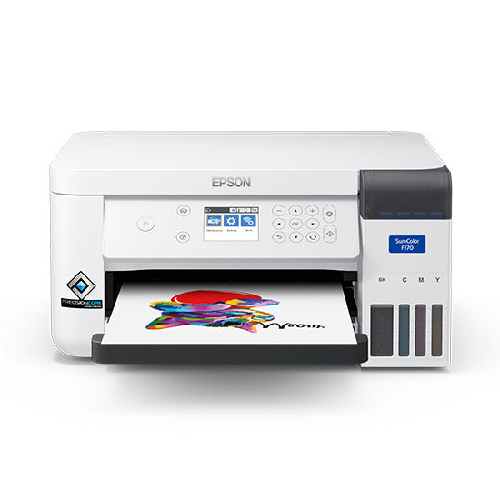 Epson SureColor F170 Dye Sublimation Printer with Dye Sublimation Paper Front View