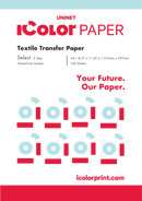 iColor Select 2 Step Transfer and Adhesive White Toner Media Kit for Textile Transfer Paper for A4 Size